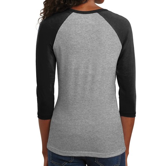 Ladies Orangetheory MORE LIFE raglan Black/Heather - Picture 2 of 3